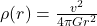 \rho(r)=\frac{v^{2}}{4 \pi G r^{2}}